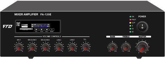 MP3 SD BT FM과 120W AC230V 확성기 증폭기