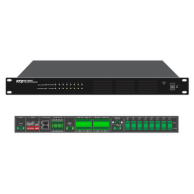 스피커선 감독 흑인과 DC24V 100V 앰프 8 채널 증폭기 전환