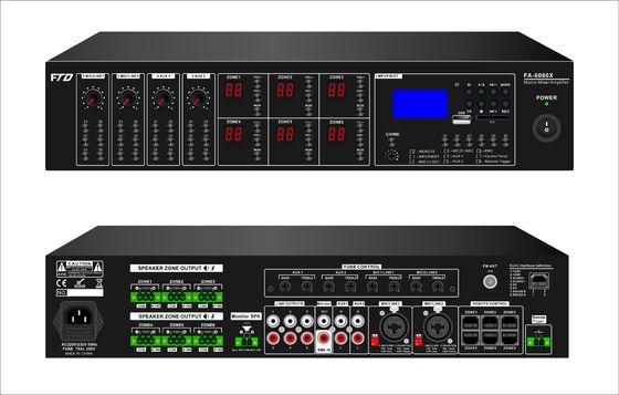 6*60W 음성 매트릭스 증폭기 6×6 매트릭스 파워 앰프 ISO9001 로에스