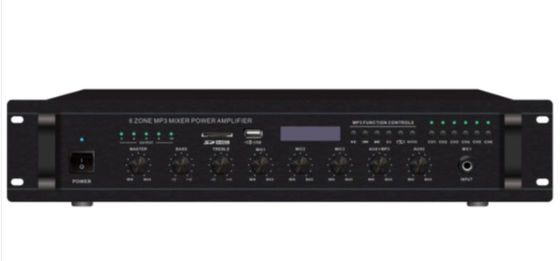 MP3과 FM 공공 주소 시스템 전체 세트와 믹서 증폭기 6 구역 500w 증폭기 오디오